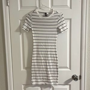 Striped T-shirt bodycon dress
